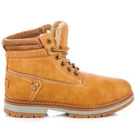 Trapper zum Schnüren braun