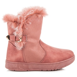 Schneestiefel aus Wildleder rosa