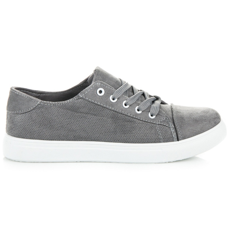 Durchbrochene Turnschuhe grau