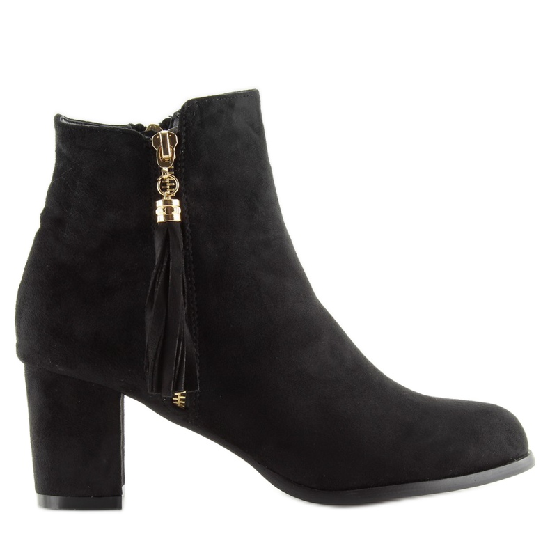 Schwarze hochhackige Stiefel SO-20 schwarz