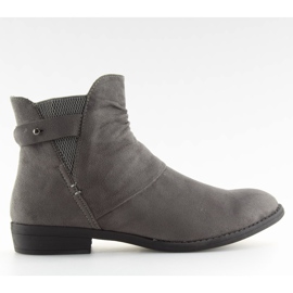 Stiefeletten flach grau 303 grau