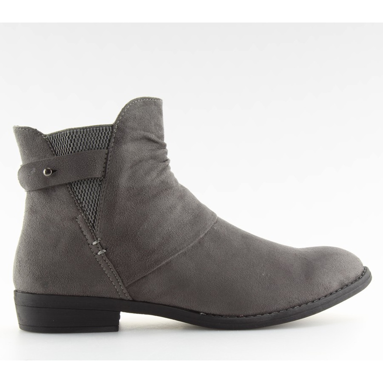 Stiefeletten flach grau 303 grau