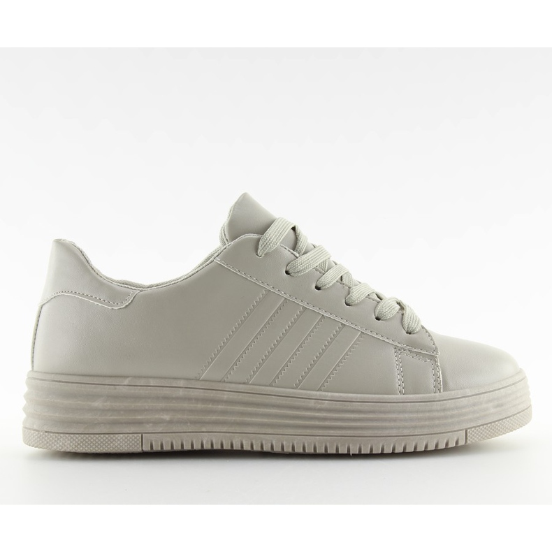 Turnschuhe auf hohem grauem Grau F1075 Grau