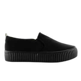 Hoch gerippte Sohle zum Hineinschlüpfen schwarz