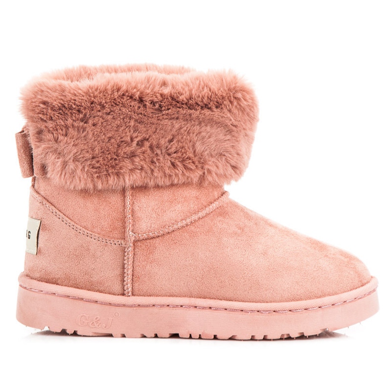 Bella Paris Schneeschuhe mit Schleife rosa