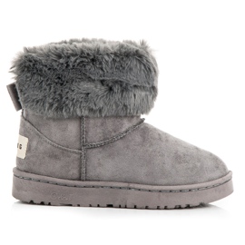 Bella Paris Schneestiefel mit Schleife grau