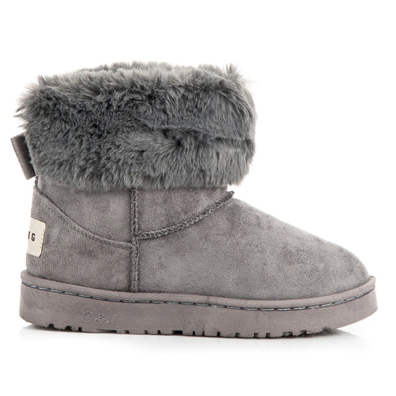 Bella Paris Schneestiefel mit Schleife grau