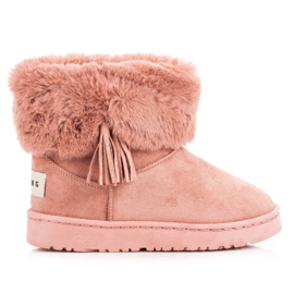 Bella Paris Mukluki mit Fransen rosa