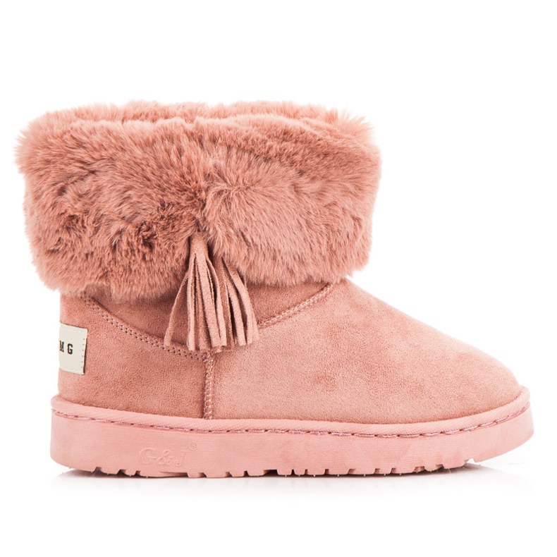 Bella Paris Mukluki mit Fransen rosa