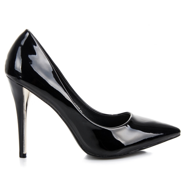 W. Potocki Schwarz lackierte Absätze