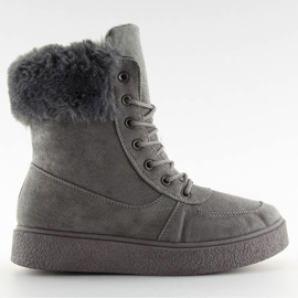 Szare 2040 Graue Schneestiefel