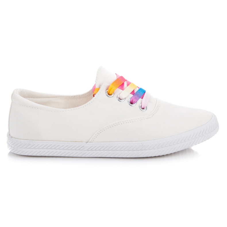 Anesia Paris Mehrfarbige Sneaker zum Schnüren weiß