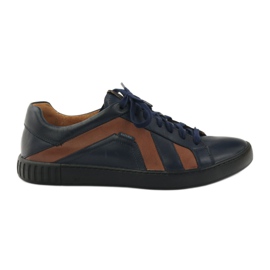 Badura 3387 marineblaue Sportschuhe braun