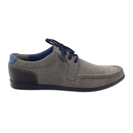 Badura 3175 graue Sportschuhe marineblau blau