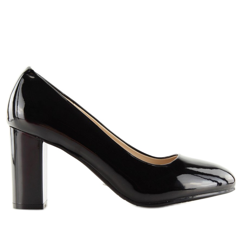 Pumps mit breitem Absatz schwarz B-59 Black