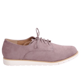 Damen-Loafer mit Schnürung in Violett T297 Lila