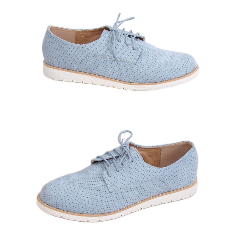 Blaue Damen-Loafer mit Schnürung T297 Blue