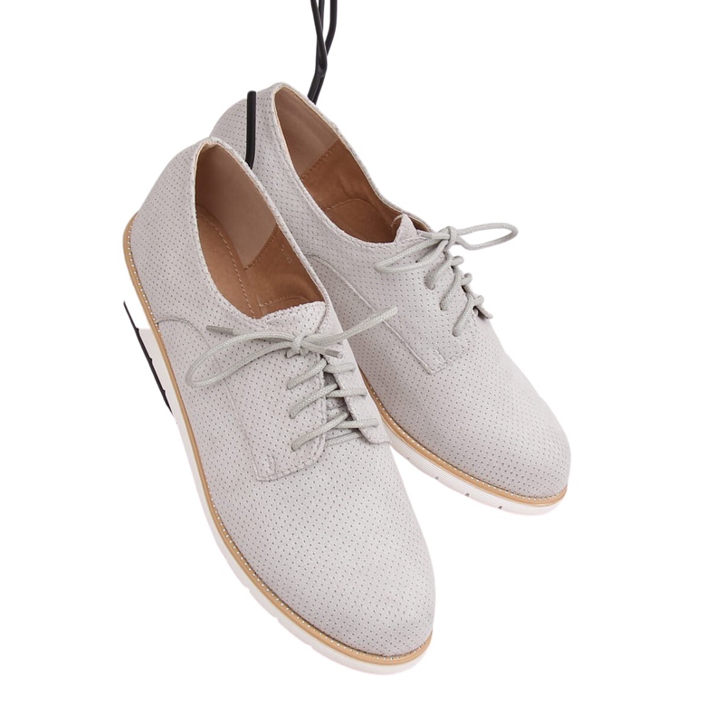 Grau Damen-Schnürloafer T297 Grau