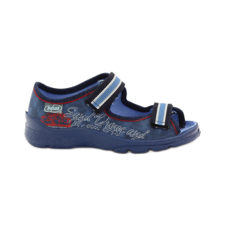 Befado 969x129 blaue Sandalen navy blau rot