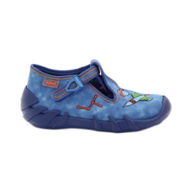 Befado Kinderschuhe 110p315 Hausschuhe grün orange blau