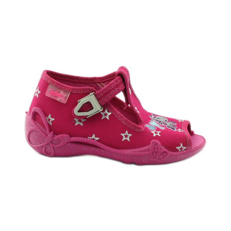 Befado Kinderschuhe Hausschuhe 213p102 rosa grau