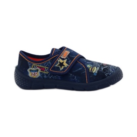 Hausschuhe Super Light Bottom Car Befado marineblau orange