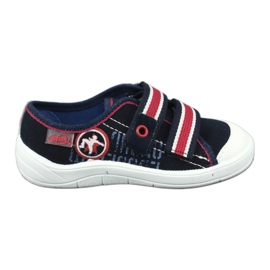 Hausschuhe für Jungen Befado 672x058 weiß rot marineblau