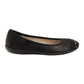Befado Damenschuhe Ballerinas Hausschuhe 309q015 schwarz