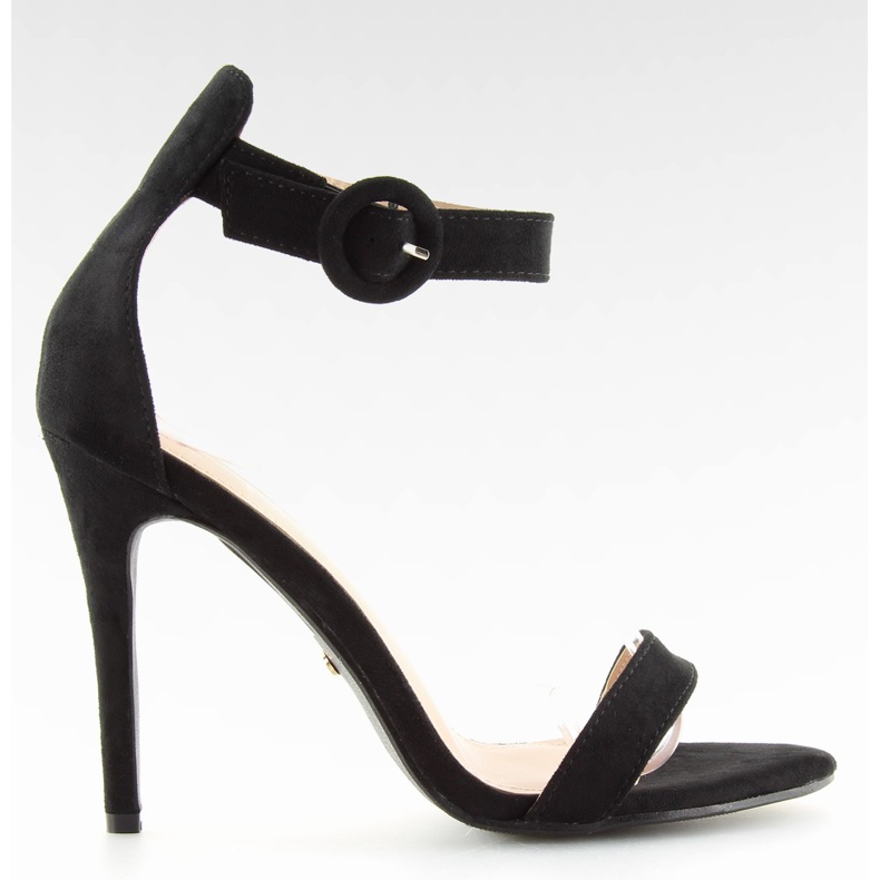 Schwarz NF-17 Schwarze Sandalen auf hohem Absatz