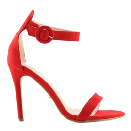 Rote NF-17 Rote Sandalen auf hohem Absatz