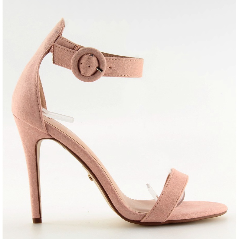 Rosa NF-17 rosa Sandalen auf einem hohen Absatz