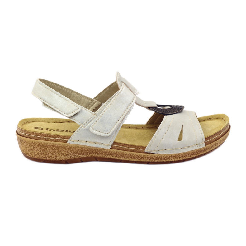 Bequeme Sandalen Inblu F02 j perlbeige braun grau