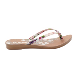 Flip-Flops Blumen INBLU IR01 rosa gelb grün lila