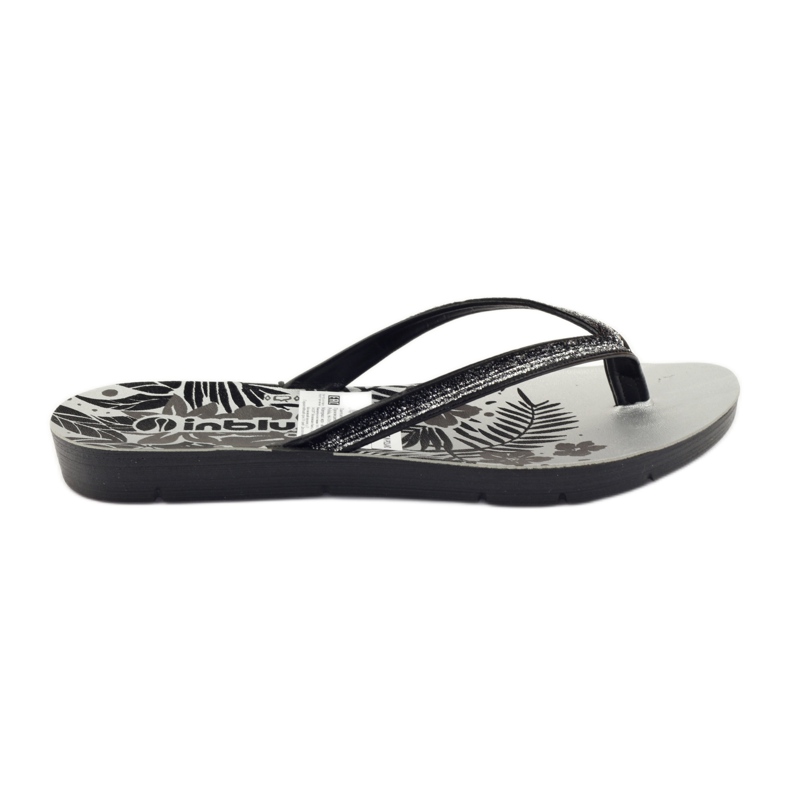 Schwarze und silberne Inblu ME14 Flip-Flops grau