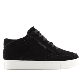 Damen-Sneakers aus schwarzem Wildleder NB171P Black