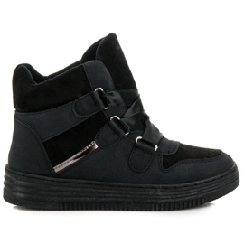 Sport High-Top-Sneakers mit Schleife schwarz