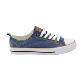 American Club Turnschuhe dk.jeans gebunden blau