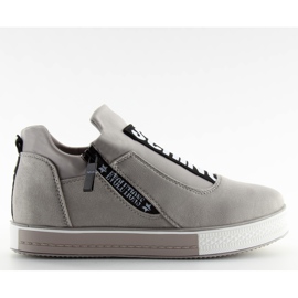 Graue Turnschuhe auf dem Keil grau NB168 grau