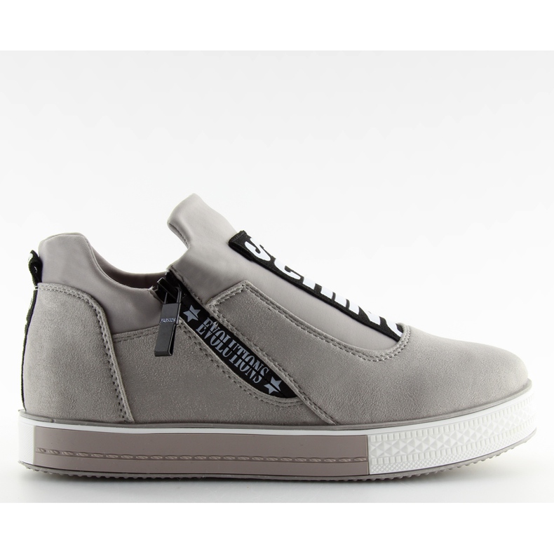 Graue Turnschuhe auf dem Keil grau NB168 grau