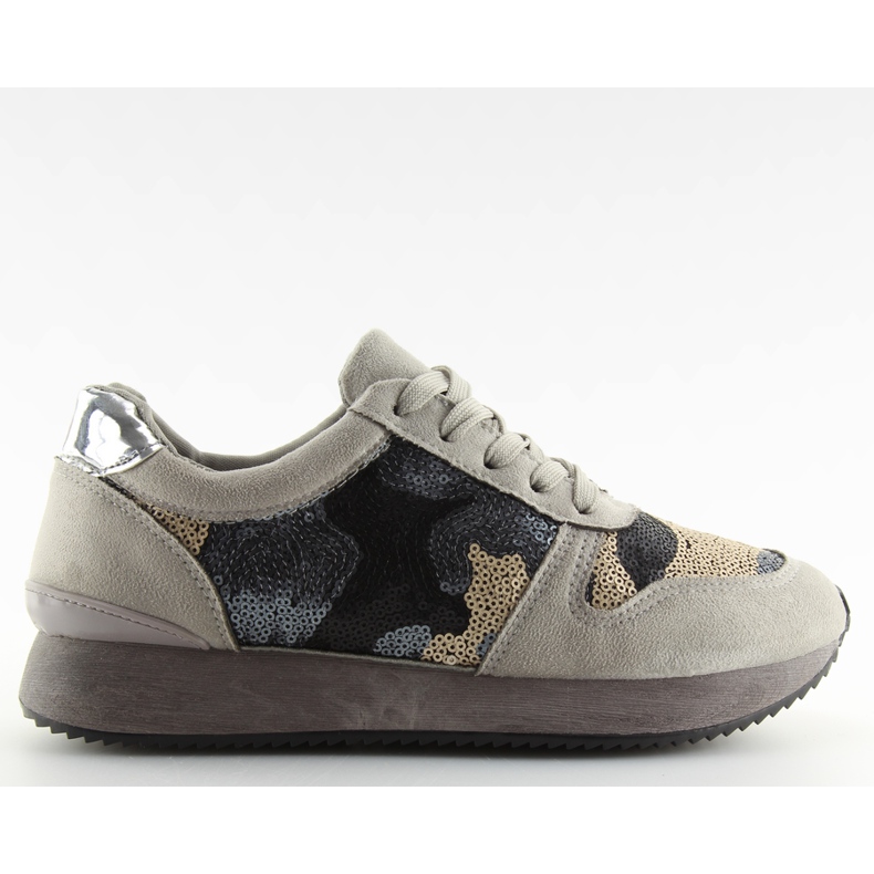 Sportschuhe mit Pailletten grau LT.GRAY gelb