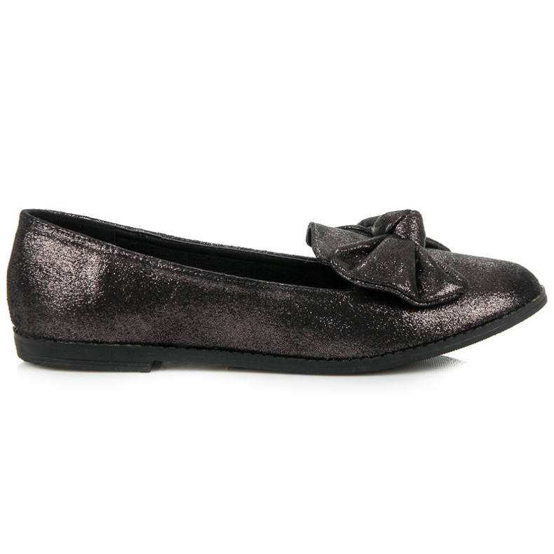 Bestelle Ballerina mit Schleife grau