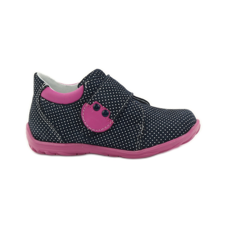 Mädchenschuhe mit Tupfen Ren But 1476 navy blau rosa blau weiß