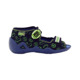 Befado Kinderschuhe Sandalen Hausschuhe 250p070 marineblau grün