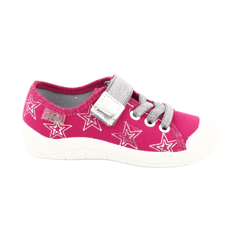 Mädchen Turnschuhe Hausschuhe mit Sternen Befado 251X096 rosa silber-