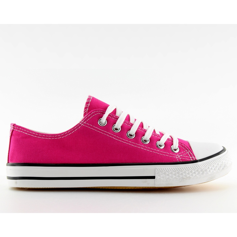 Klassische Damen Turnschuhe Fuchsia Fuschia rosa