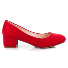 Best Shoes Niedrige Wildlederpumps rot