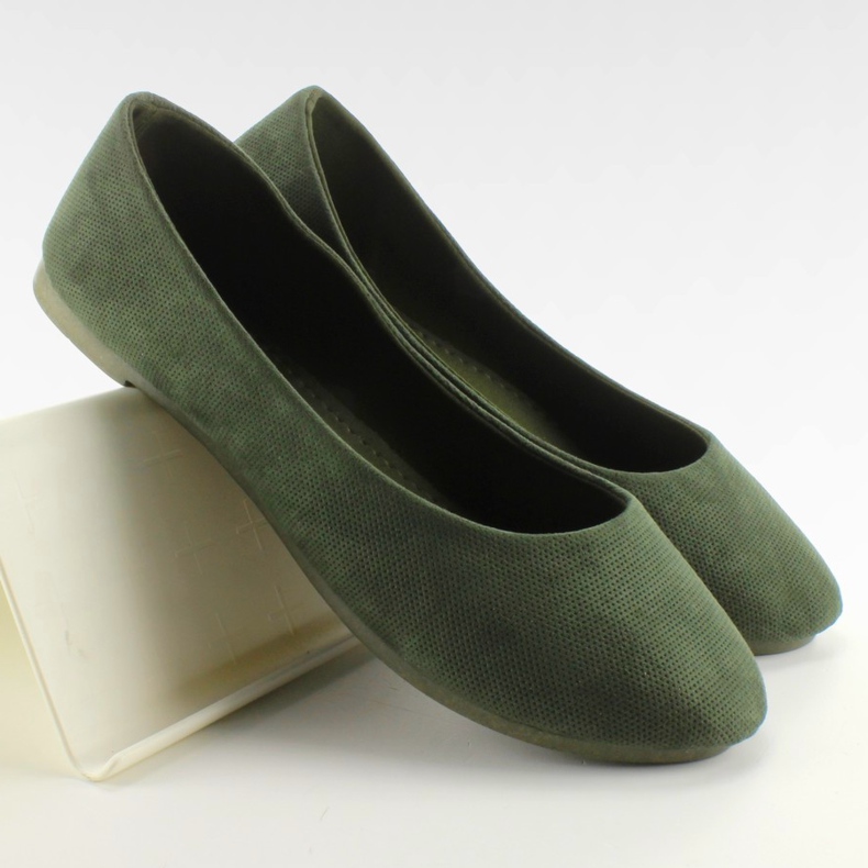 Grüne Ballerinas für Damen JX38 A. Grün