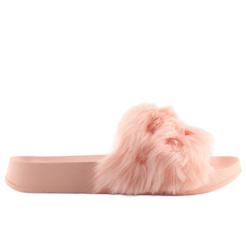Rosa S37 rosa Hausschuhe mit Fell