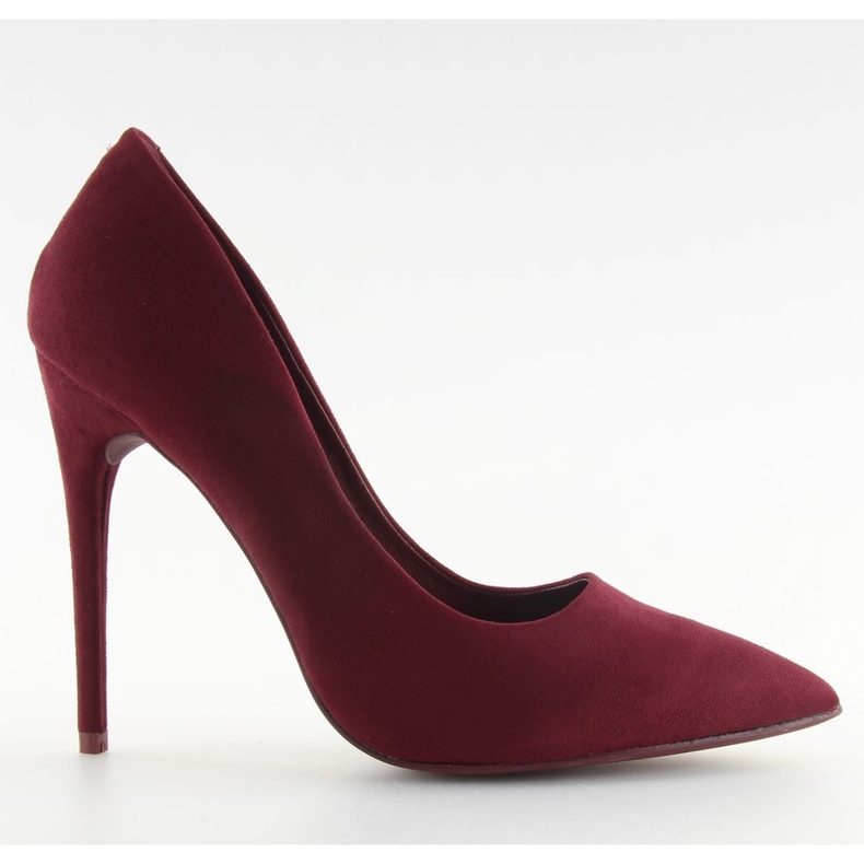 Pumps mit Pfennigabsatz Wildleder Burgund 5101 W. Rot mehrfarbig