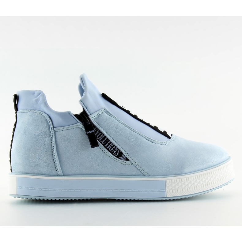 Blaue Turnschuhe mit Keilabsatz NB168 schwarz